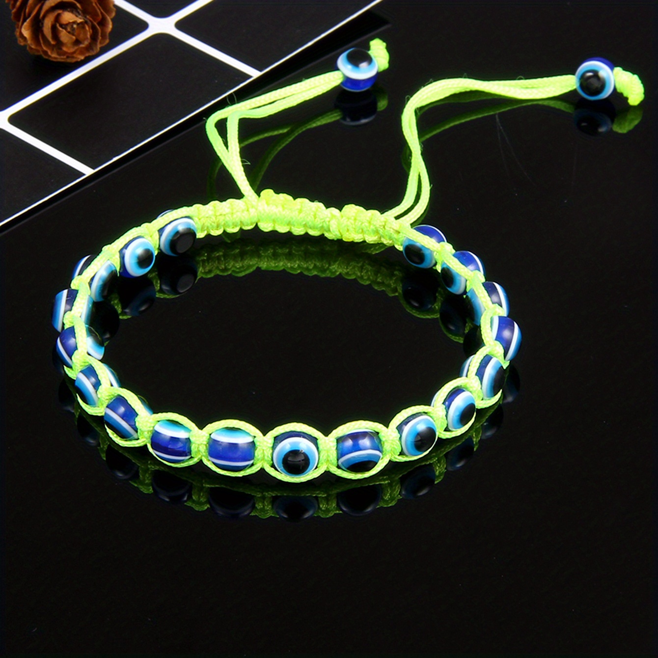 Braided Resin Devil's Eye Ladies Hand Rope Mexican Bracelet